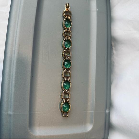 Kate Spade Hancock Park Green & Light Blue Jeweled Bracelet - Picture 5 of 10